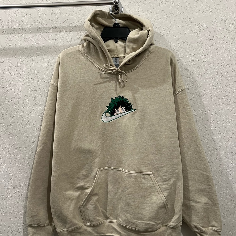 Deku check Cream Hoodie anime my hero academia izuku midoriya - Picture 6 of 6